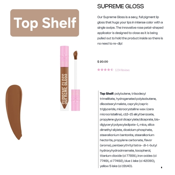 Jeffree Star Other - Jeffree Star Supreme Gloss in "Top Shelf"